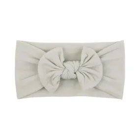 Soft Solid Colour Nylon Baby Headband in Ivory