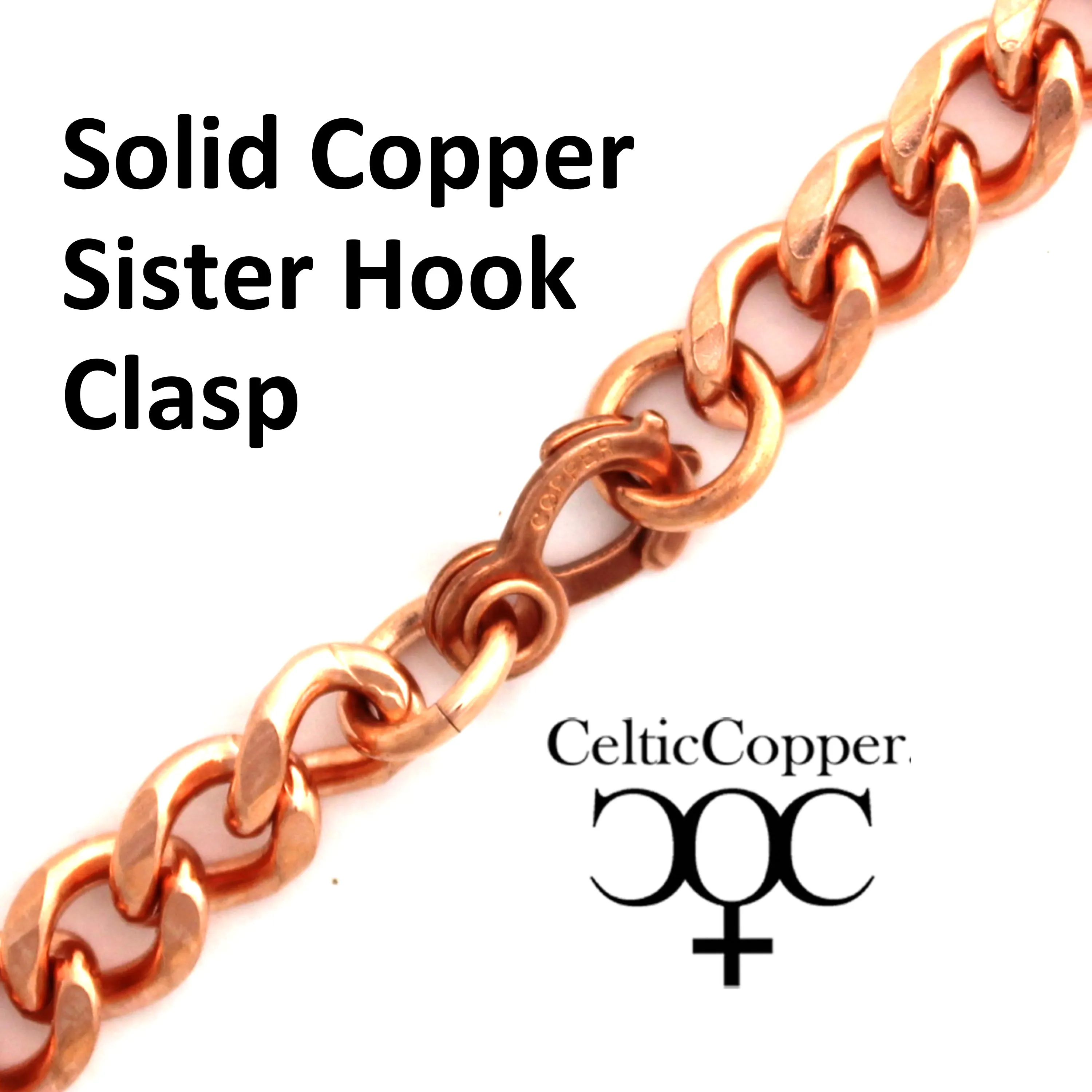 Solid Copper Necklace Chain Heavy Cuban Curb Chain Necklace NC76 Rugged 10mm Solid Copper Curb Chain Necklace 20 Inch Chain