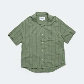 Striped Seersucker SS - Green