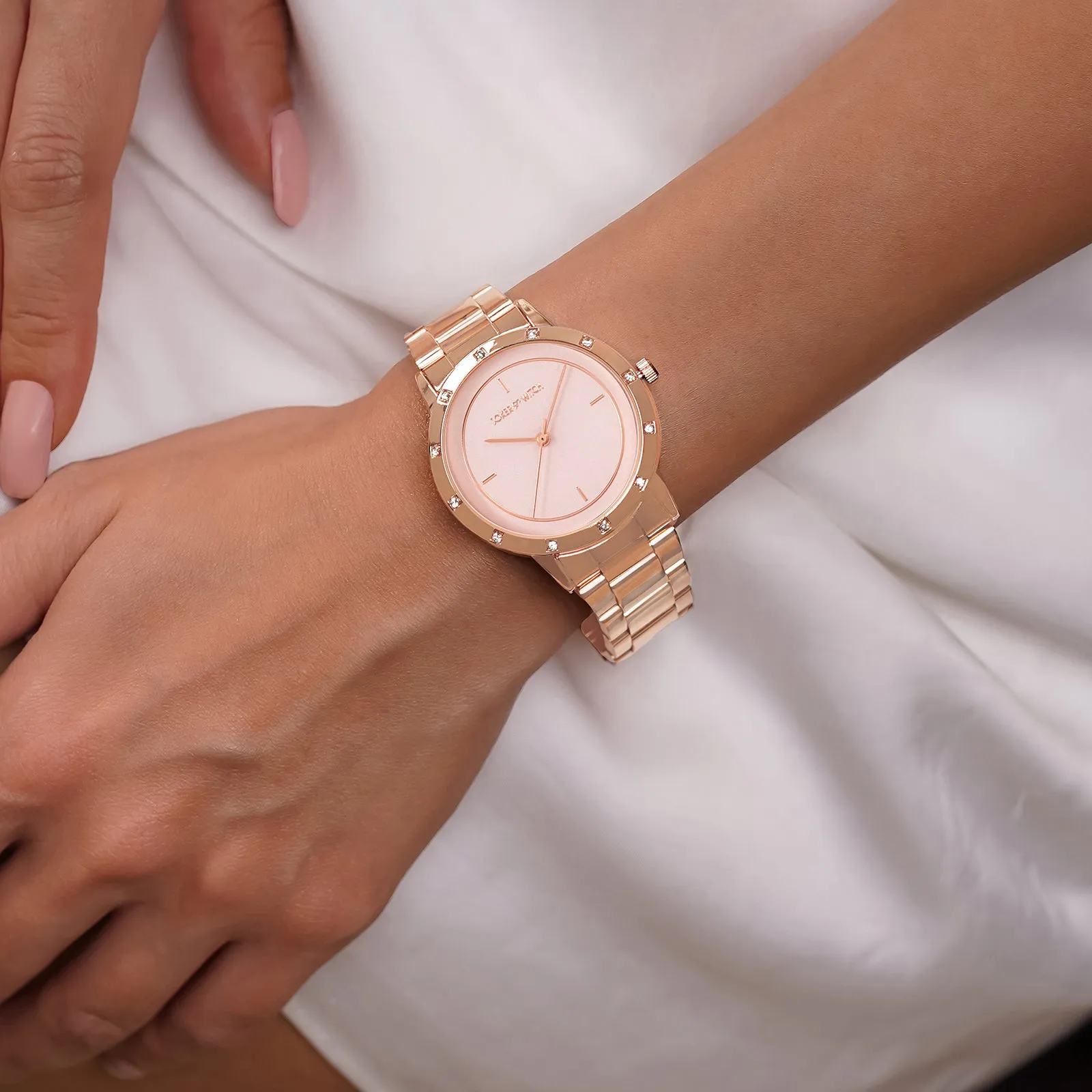 Sunset All Rose Gold Metallic Strap Watch