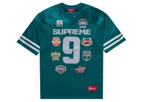 Supreme Championships Embroidered Football Jersey Dark Teal