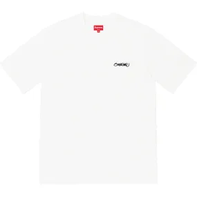 Supreme Handstyle Emboidery Logo Tee White