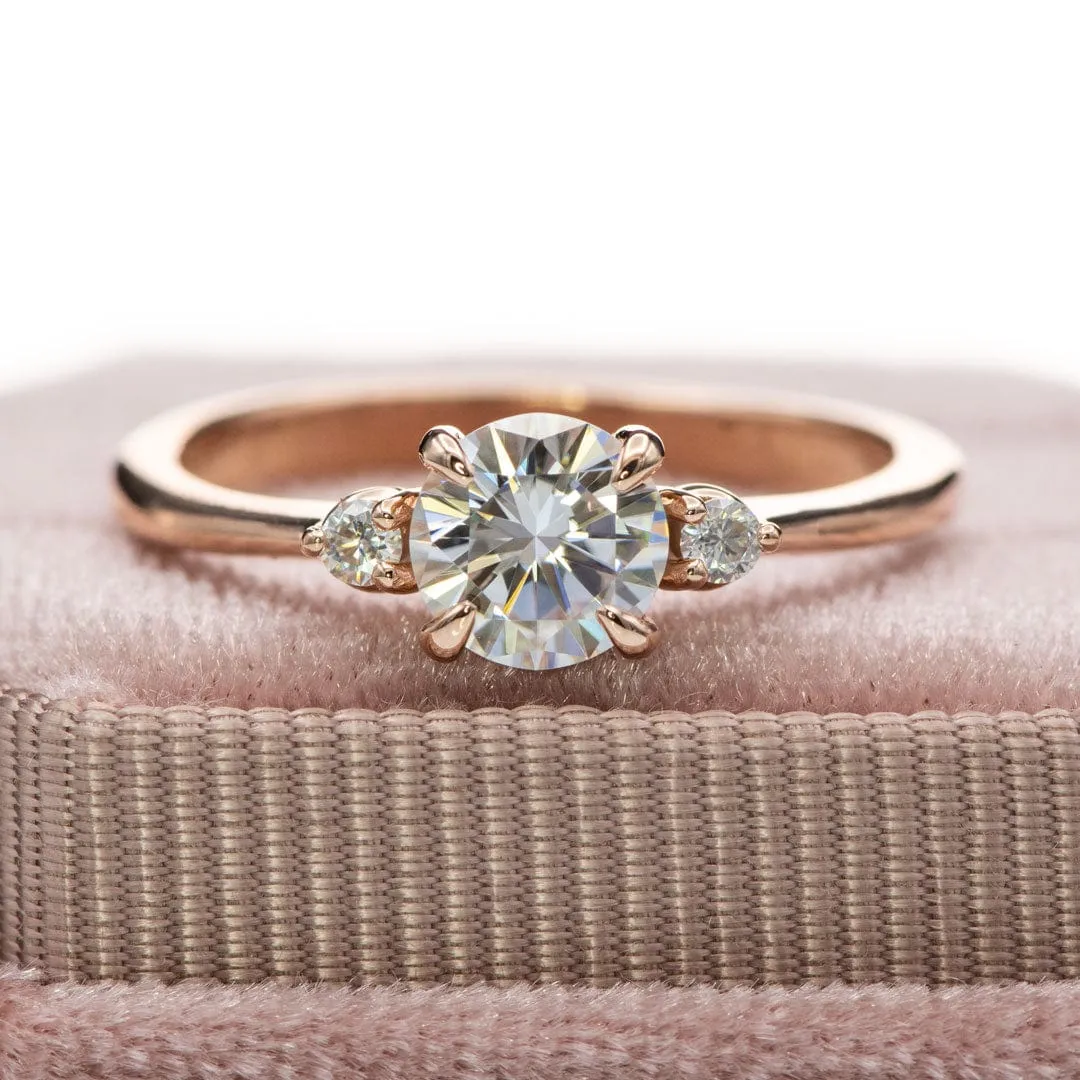 Tess - Three Stone Prong Set Moissanite Engagement Ring