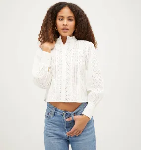 The Lillian Top - White Eyelet