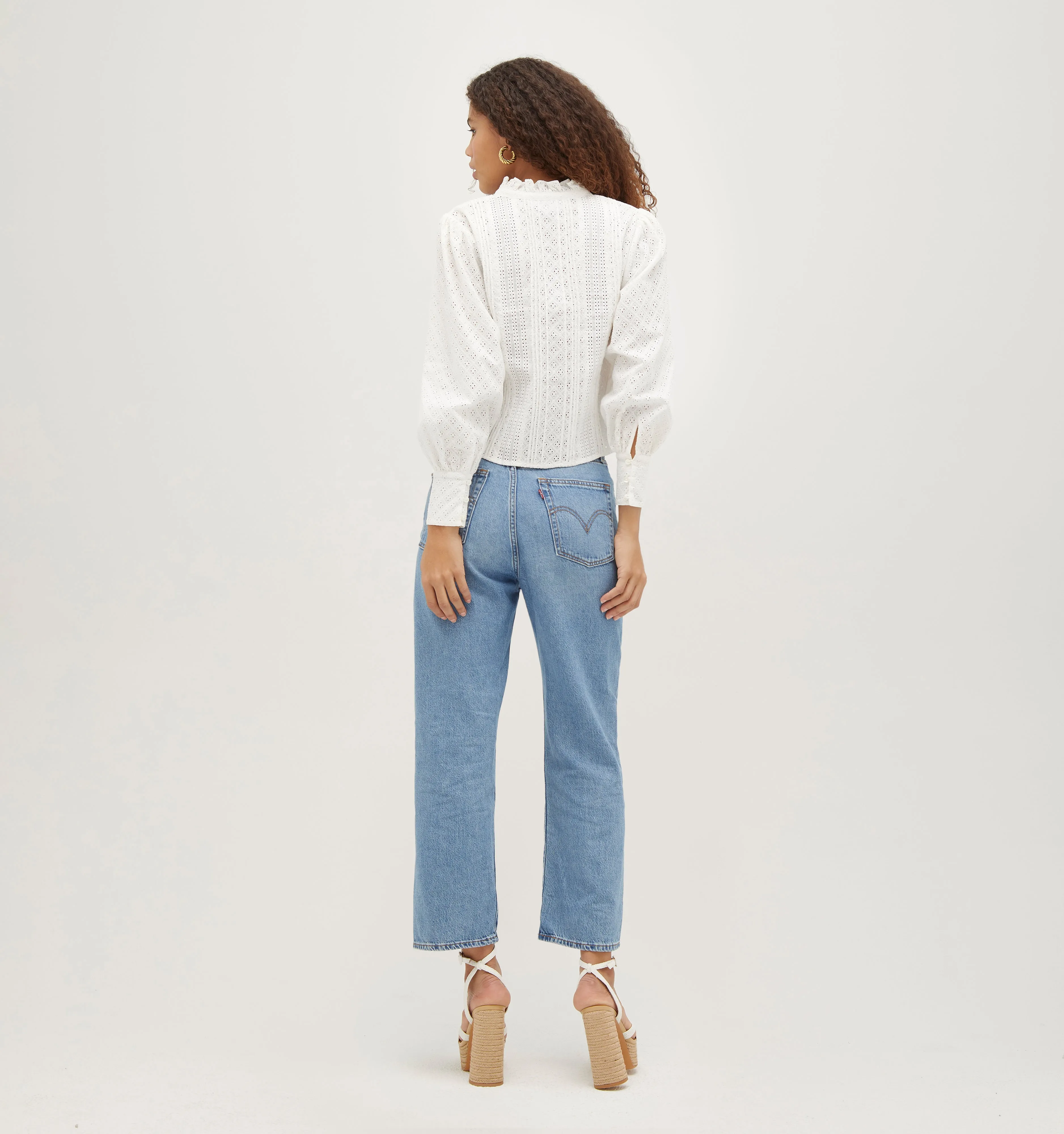 The Lillian Top - White Eyelet