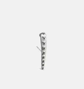 Unisex silver stud single earring Bunaken | Sterling Silver - White Rhodium